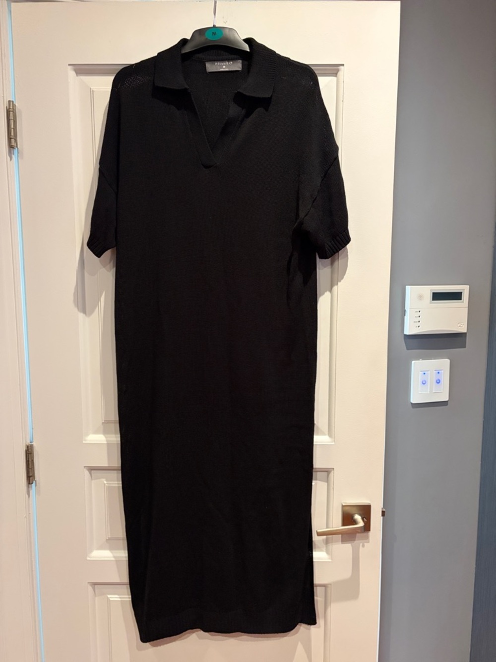 Primark Black Polo Knit Midi Dress